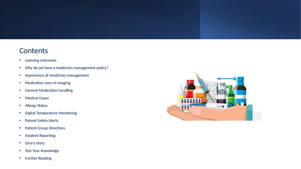 Medicines Management Training for Radiographers - slide 3 of 36
