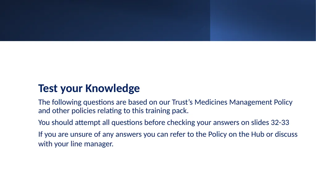 Medicines Management Training for Radiographers - slide 29 of 36