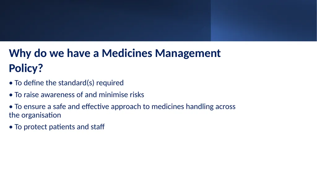 Medicines Management Training for Radiographers - slide 5 of 36