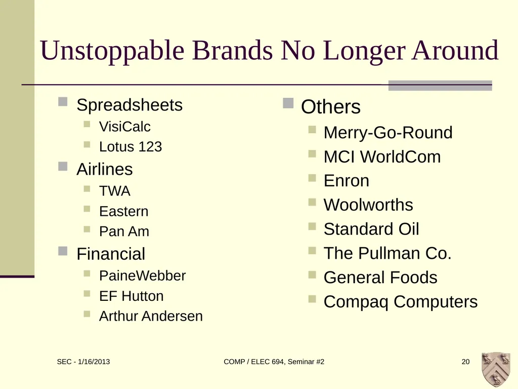 ELEC 694 COMP 694 Disruptive Technologies Scott - slide 20 of 33