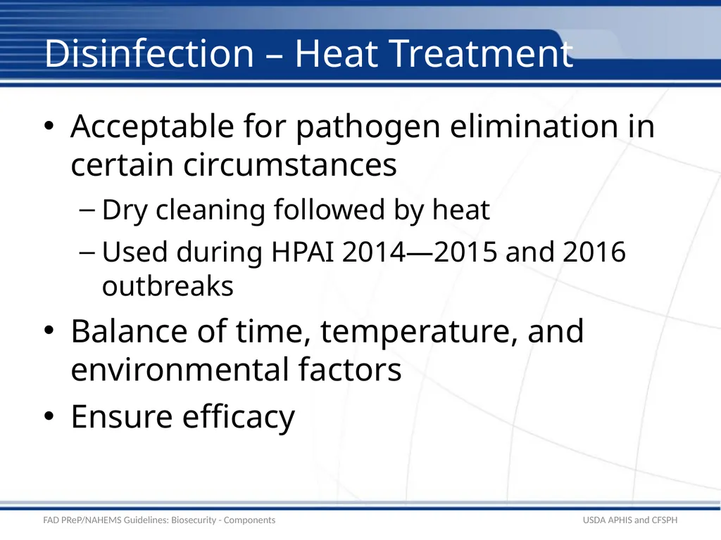 Biosecurity Components – C&D and Biosecurity - slide 9 of 19