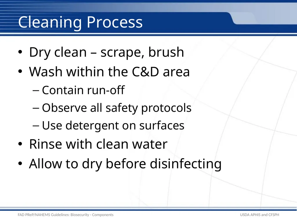 Biosecurity Components – C&D and Biosecurity - slide 6 of 19