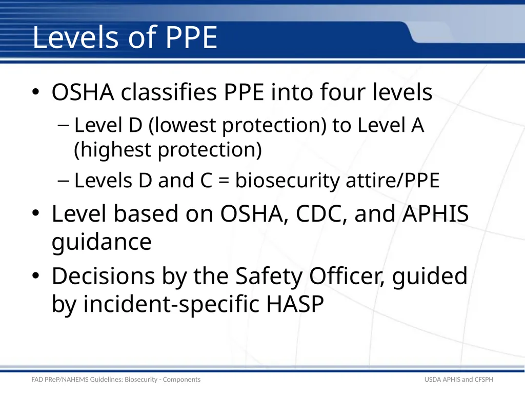 Biosecurity Components – C&D and Biosecurity - slide 14 of 19