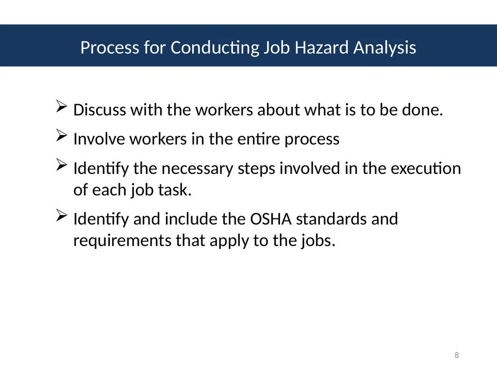 Module # 2 Job Hazard Analysis 1 Disclaimer This - slide 8 of 47