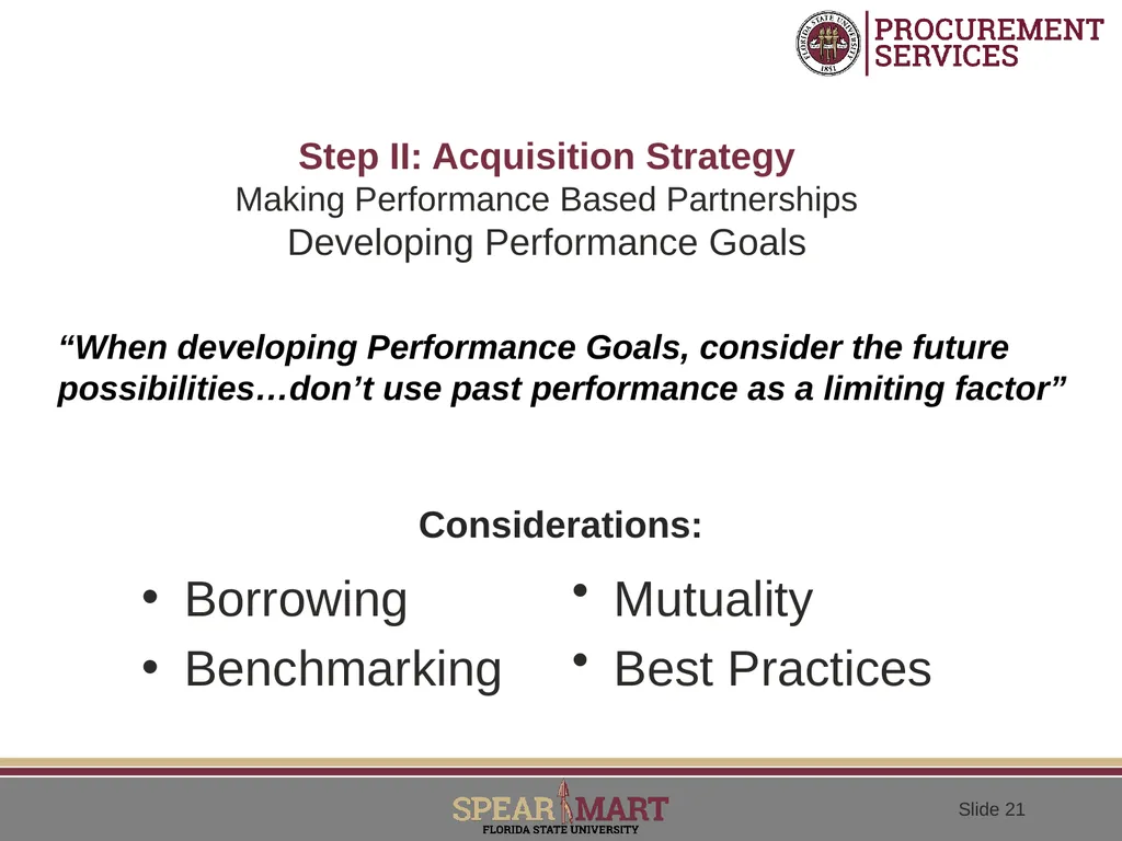 Performance Based Contracting Adopting A - slide 21 of 31