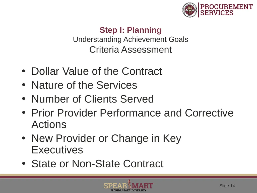 Performance Based Contracting Adopting A - slide 14 of 31