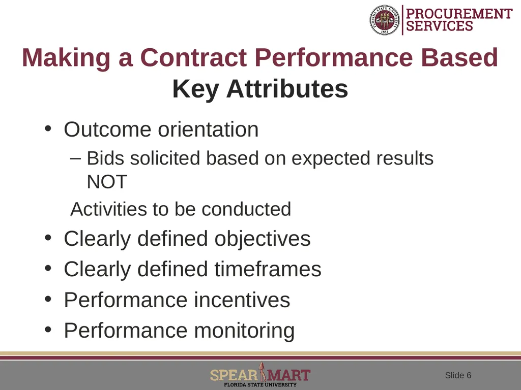 Performance Based Contracting Adopting A - slide 6 of 31