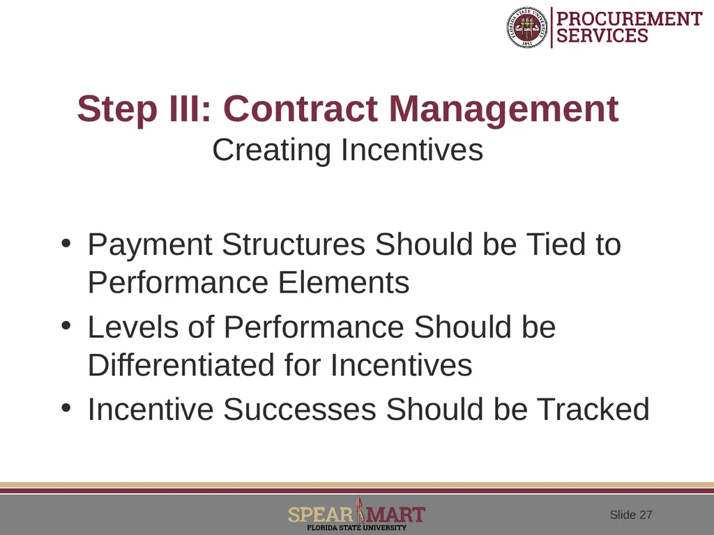 Performance Based Contracting Adopting A - slide 27 of 31