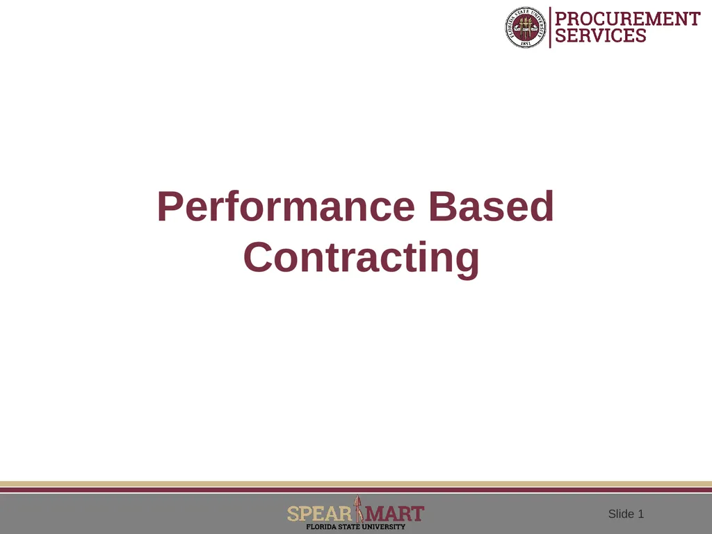 Performance Based Contracting Adopting A - slide 1 of 31