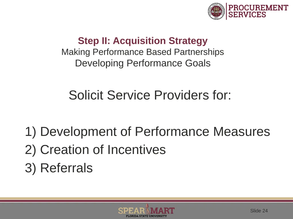 Performance Based Contracting Adopting A - slide 24 of 31