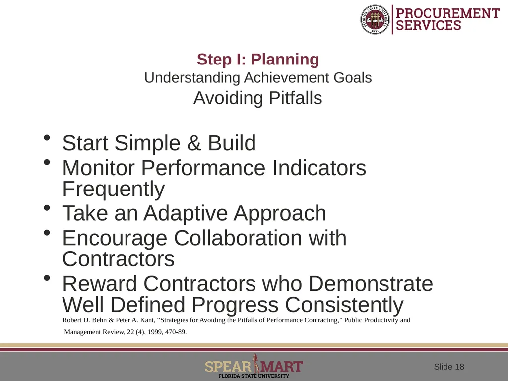 Performance Based Contracting Adopting A - slide 18 of 31