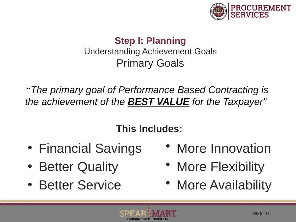 Performance Based Contracting Adopting A - slide 10 of 31