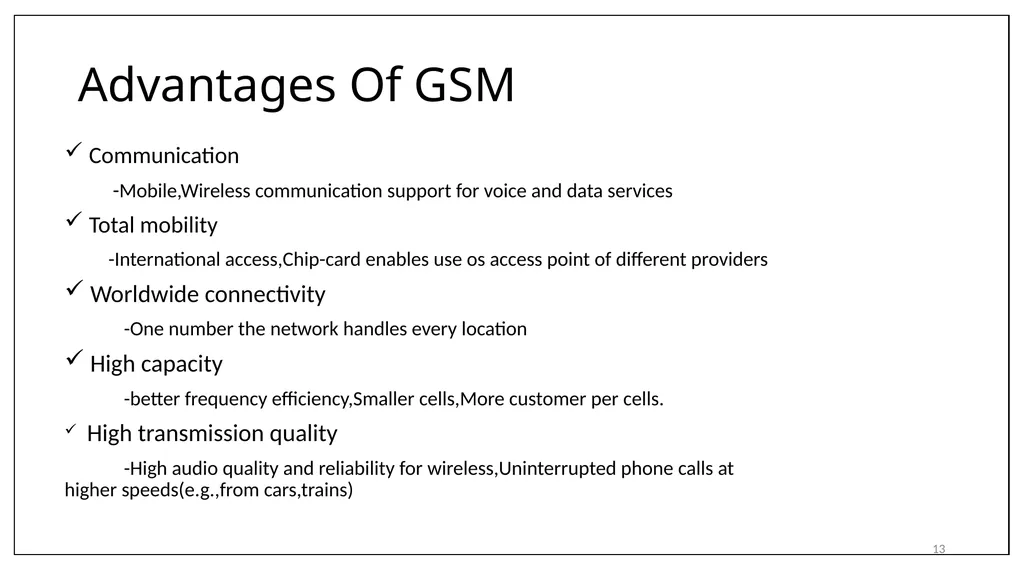 1 Subject Name: wireless network Presentation - slide 13 of 18