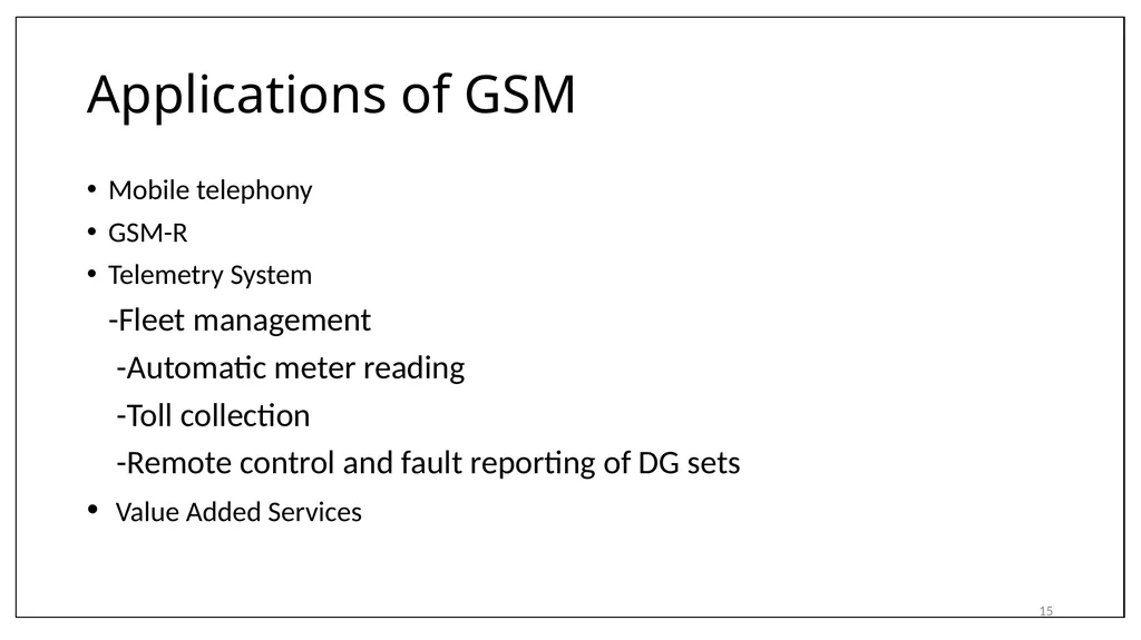 1 Subject Name: wireless network Presentation - slide 15 of 18