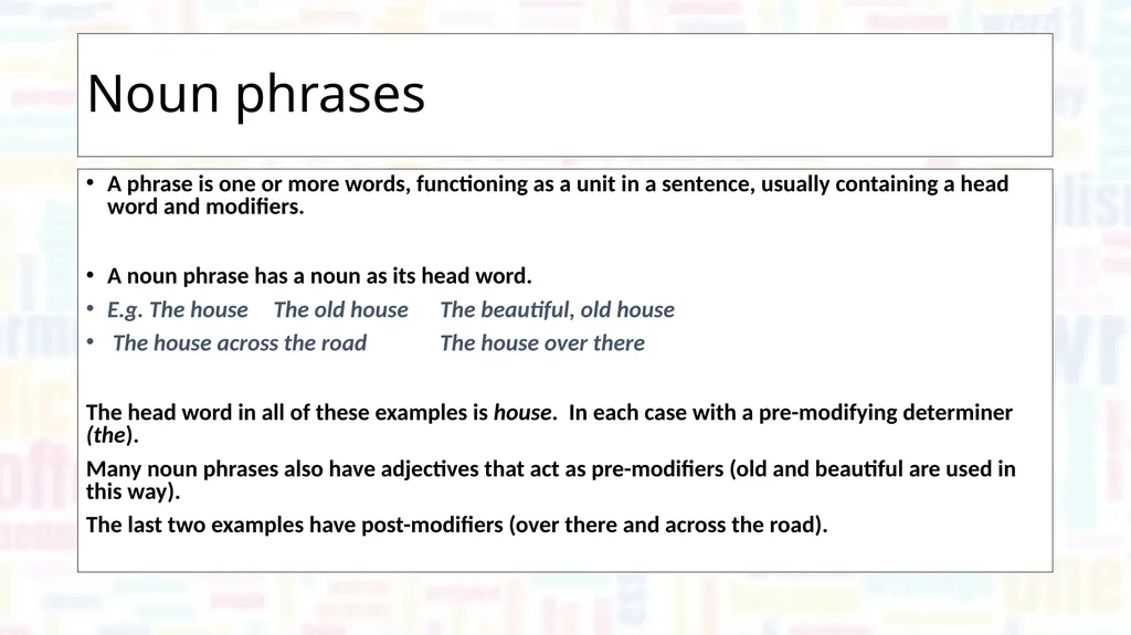 Learn about some aspects of lexis and semantics. - slide 4 of 8