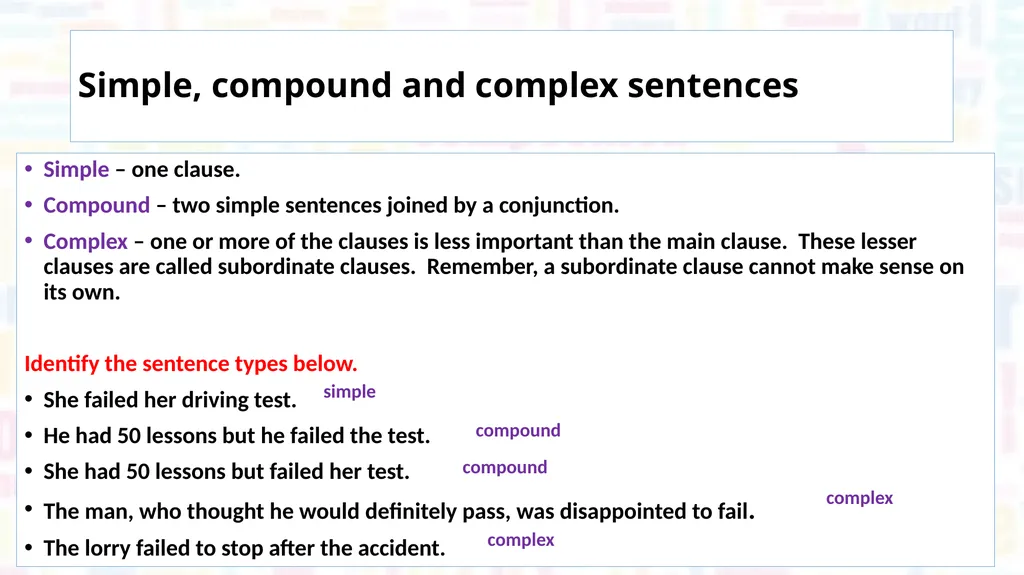 Learn about some aspects of lexis and semantics. - slide 6 of 8