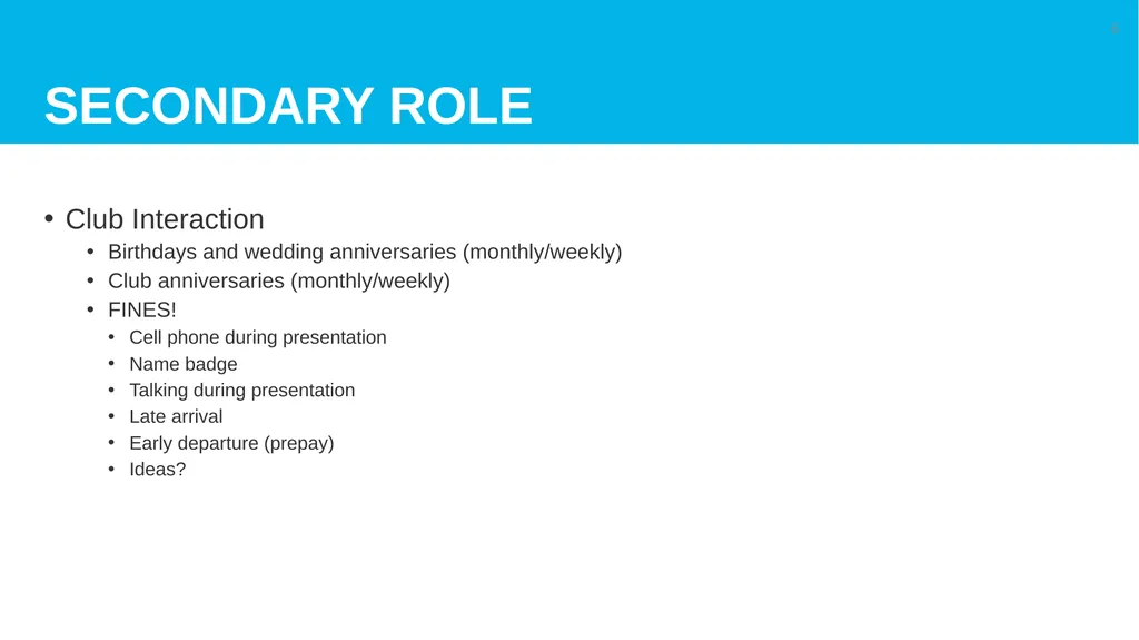 Sergeant at Arms 101 “The Fun Job” Game Plan: The - slide 6 of 11