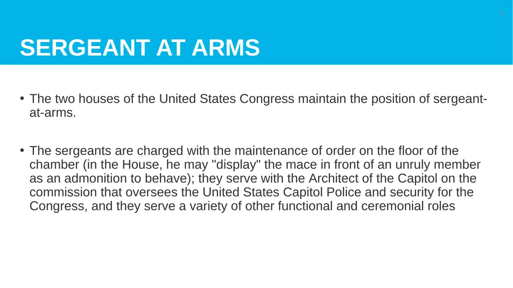 Sergeant at Arms 101 “The Fun Job” Game Plan: The - slide 3 of 11