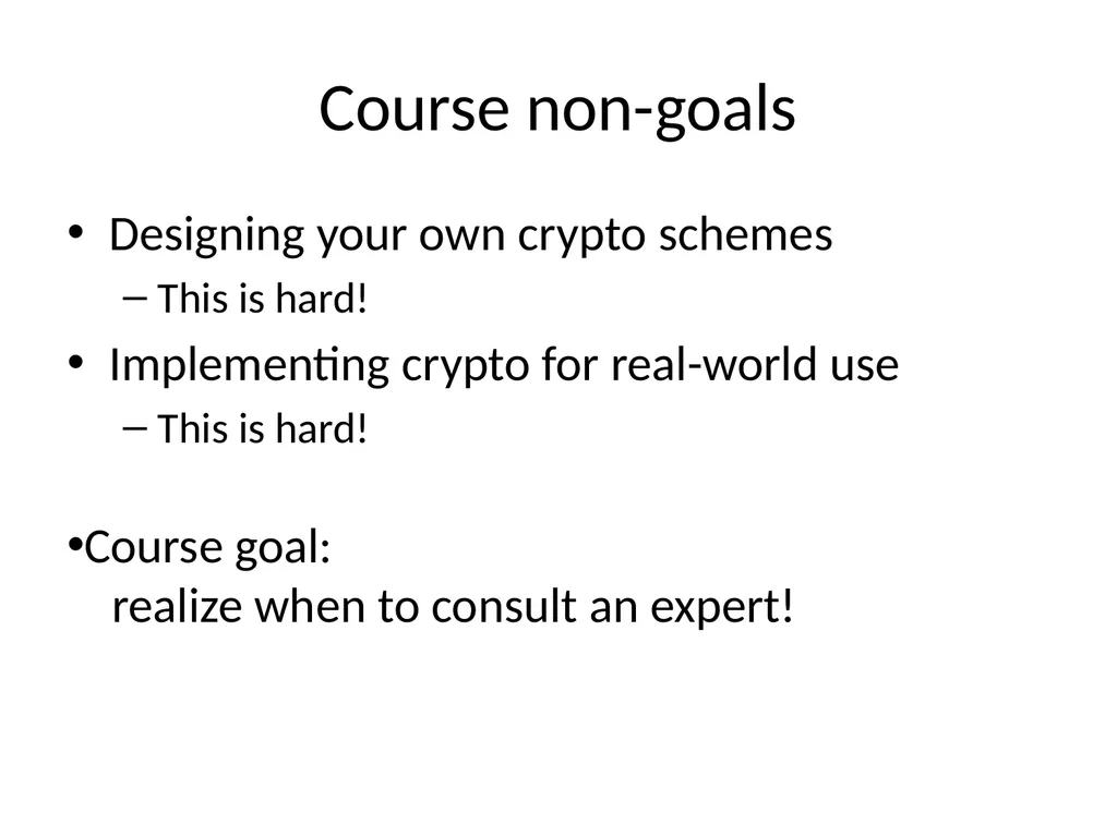 Cryptography Lecture 1 Welcome! Crypto is amazing! - slide 16 of 43