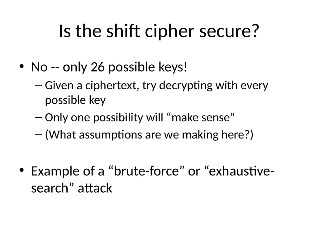 Cryptography Lecture 1 Welcome! Crypto is amazing! - slide 36 of 43