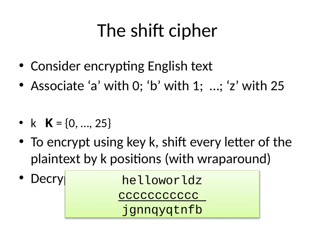 Cryptography Lecture 1 Welcome! Crypto is amazing! - slide 33 of 43