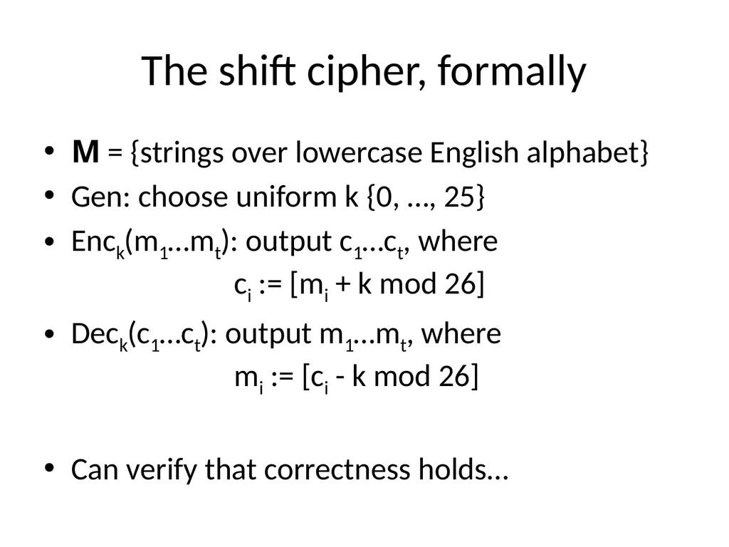 Cryptography Lecture 1 Welcome! Crypto is amazing! - slide 35 of 43