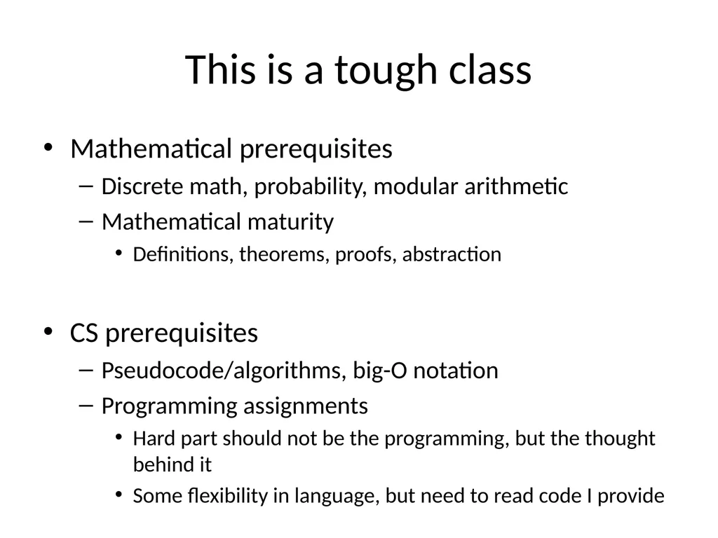 Cryptography Lecture 1 Welcome! Crypto is amazing! - slide 3 of 43