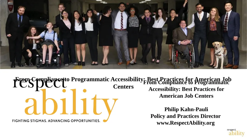 From Compliance to Programmatic Accessibility: - slide 1 of 19