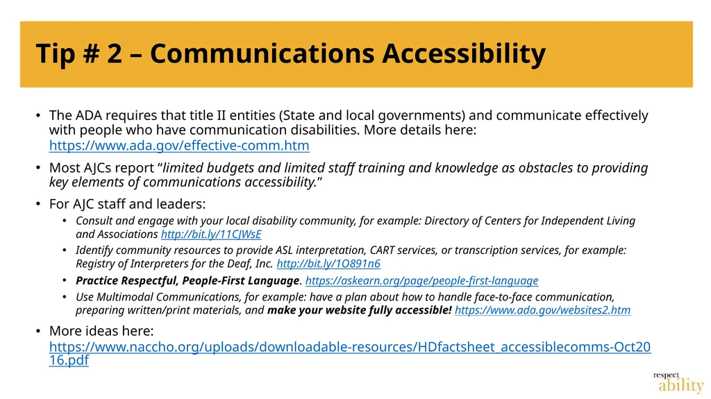 From Compliance to Programmatic Accessibility: - slide 11 of 19