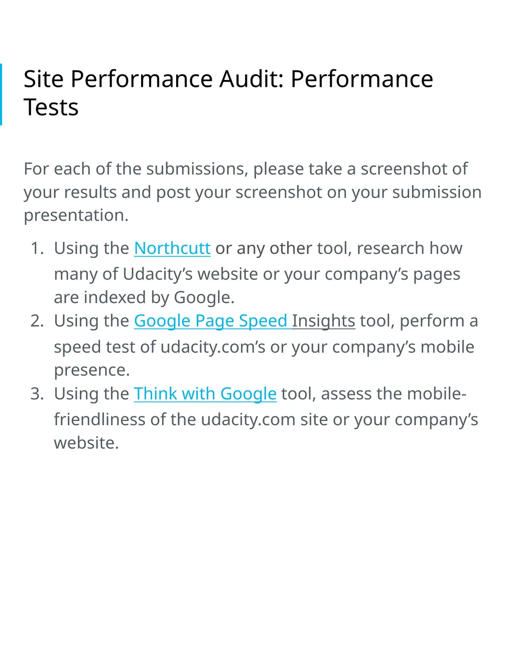 Project 4: SEO Audit Part 1 Plan your Audit - slide 24 of 32