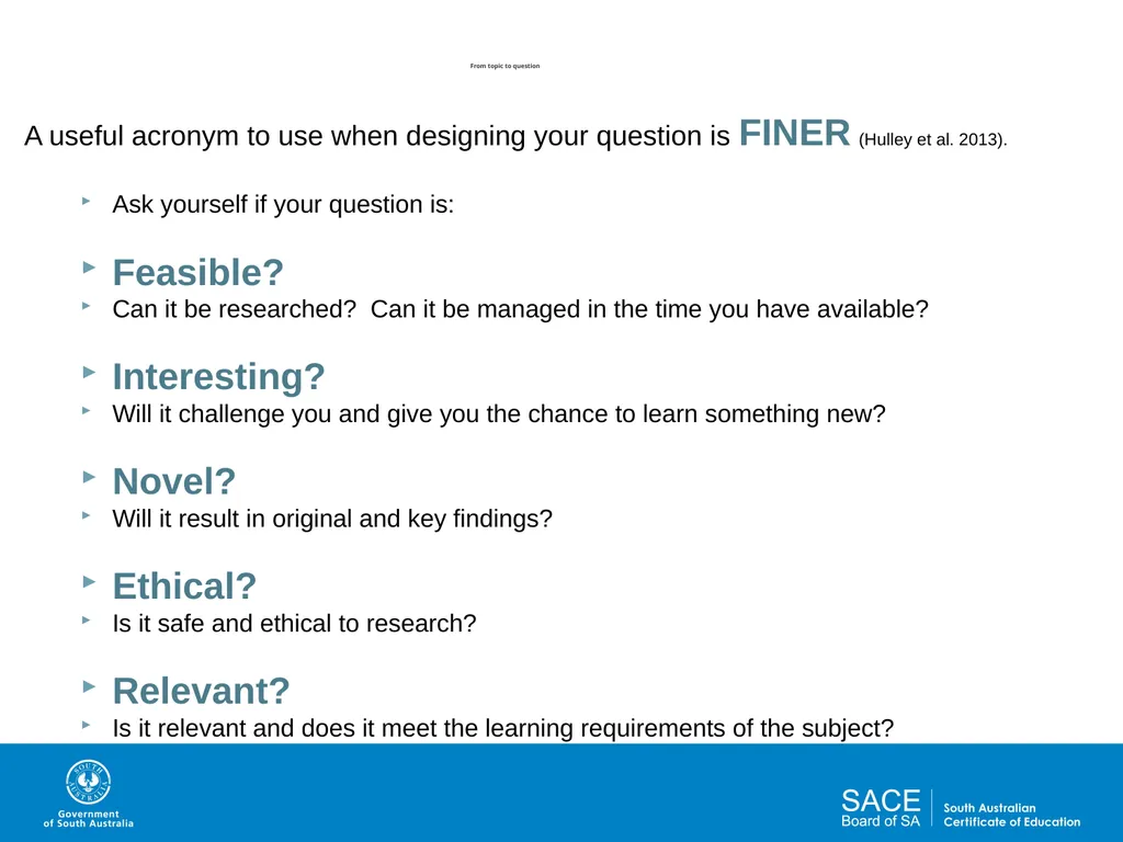 Question Design for Investigations Activities and - slide 9 of 29