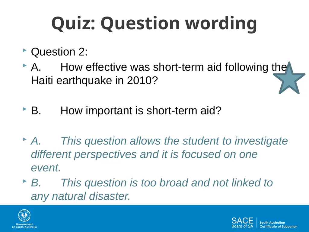 Question Design for Investigations Activities and - slide 20 of 29