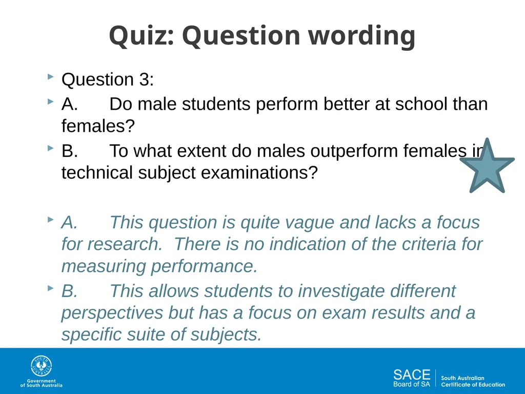 Question Design for Investigations Activities and - slide 21 of 29