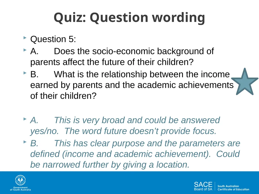 Question Design for Investigations Activities and - slide 23 of 29