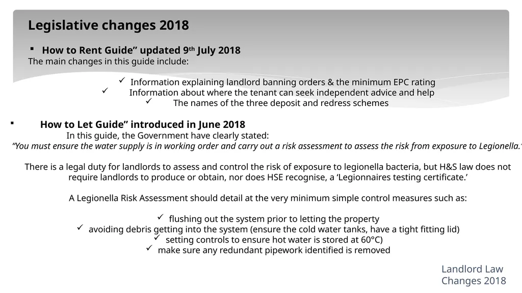 “Recent Changes to Housing Legislation a quick - slide 6 of 16