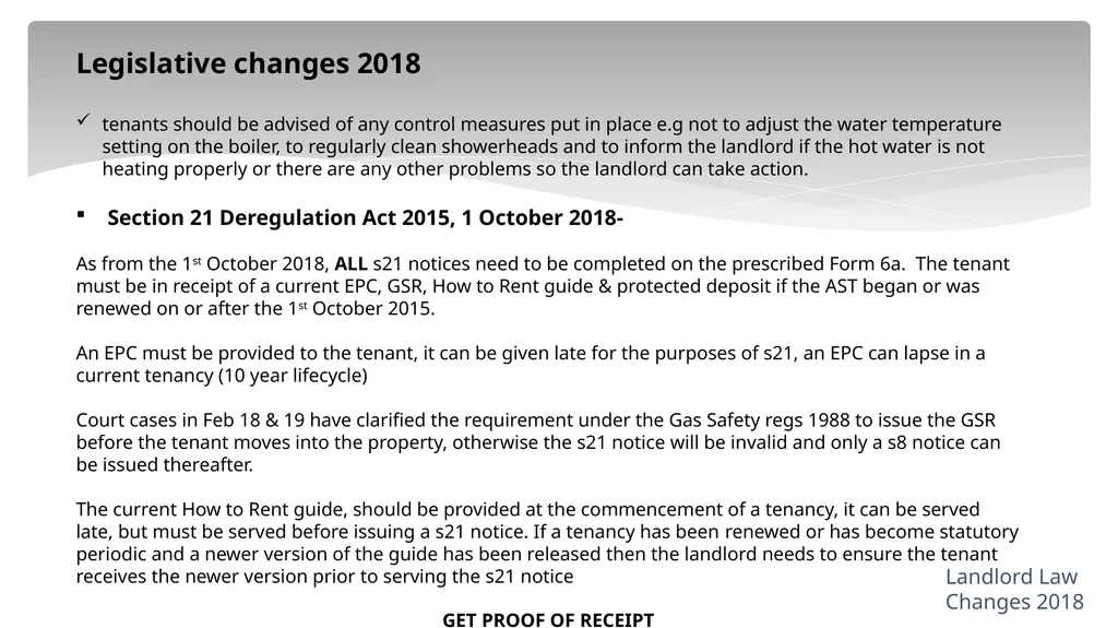 “Recent Changes to Housing Legislation a quick - slide 7 of 16