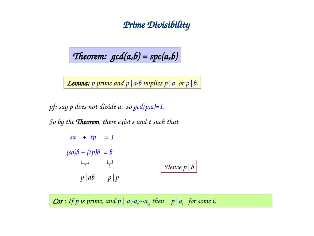 Linear Combination vs Common Divisor Greatest - slide 9 of 45