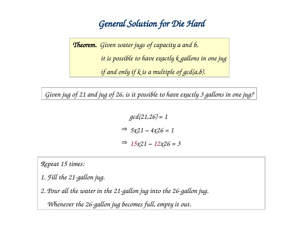 Linear Combination vs Common Divisor Greatest - slide 26 of 45