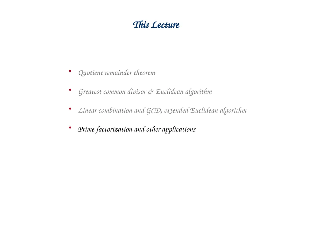 Linear Combination vs Common Divisor Greatest - slide 7 of 45