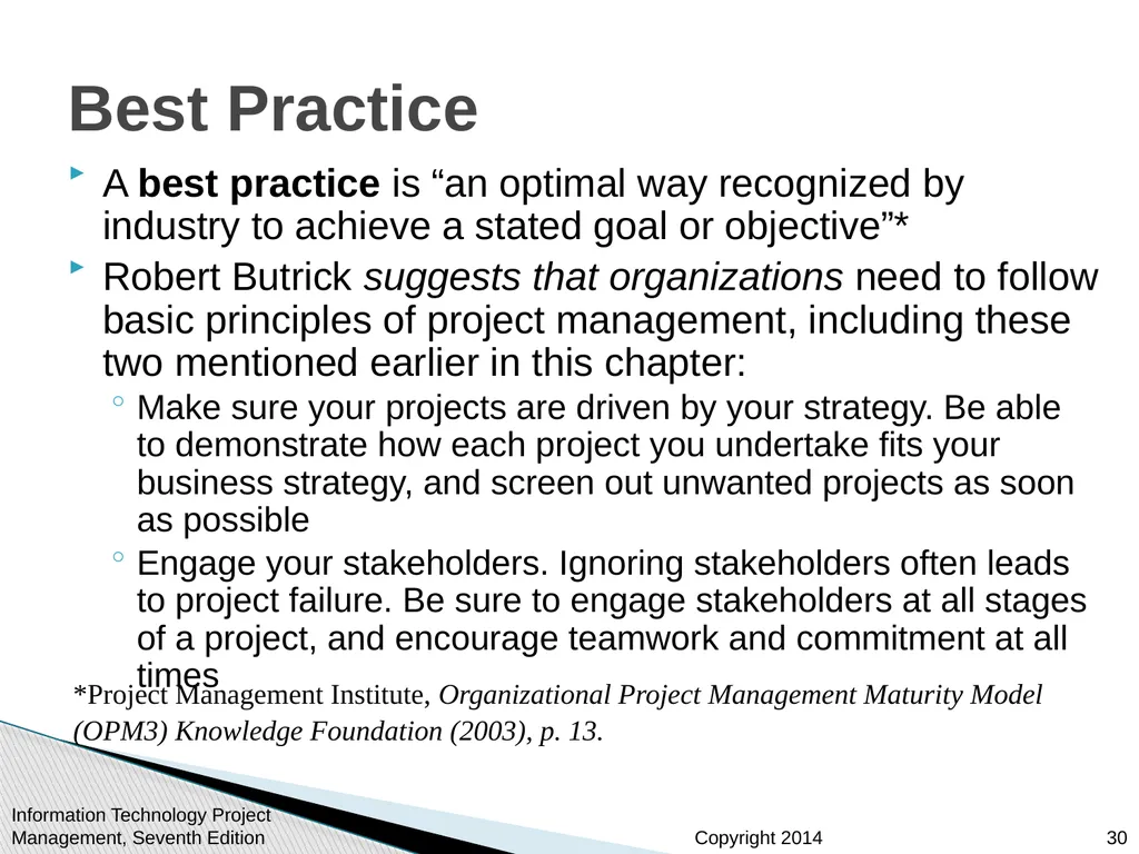 Chapter 1: Introduction to Project Management - slide 30 of 52