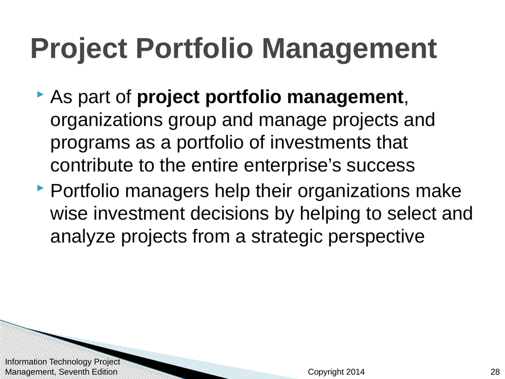 Chapter 1: Introduction to Project Management - slide 28 of 52