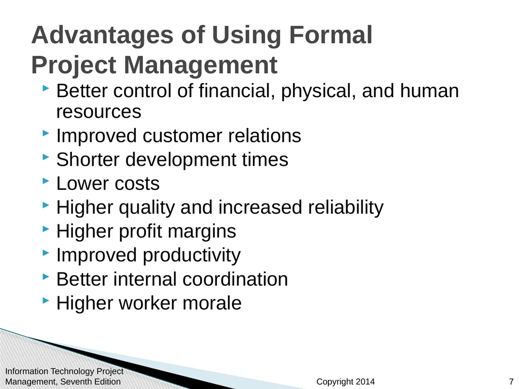 Chapter 1: Introduction to Project Management - slide 7 of 52