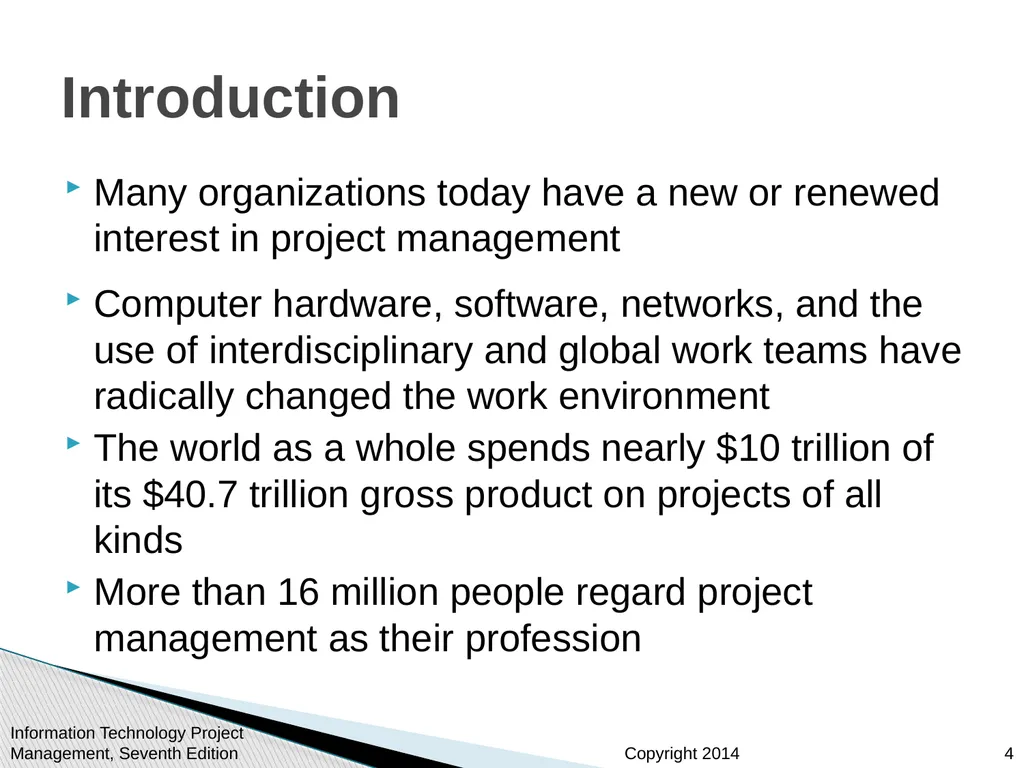 Chapter 1: Introduction to Project Management - slide 4 of 52