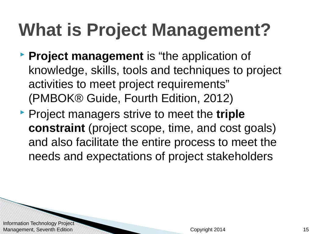 Chapter 1: Introduction to Project Management - slide 15 of 52
