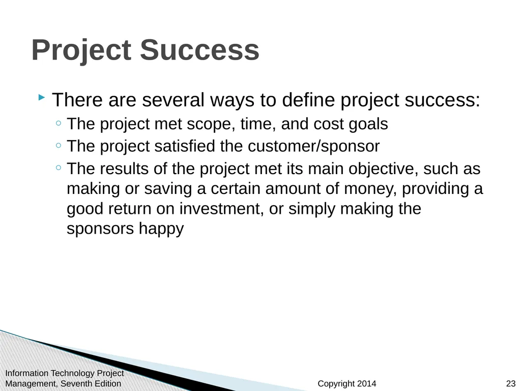 Chapter 1: Introduction to Project Management - slide 23 of 52
