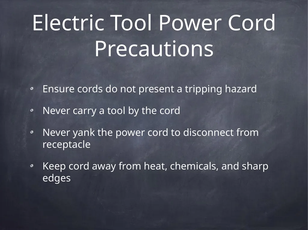 Hand & Power Tool Safety This material was - slide 20 of 37