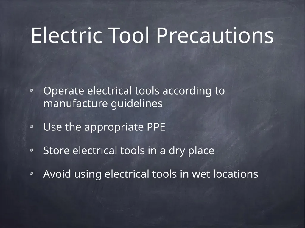 Hand & Power Tool Safety This material was - slide 17 of 37