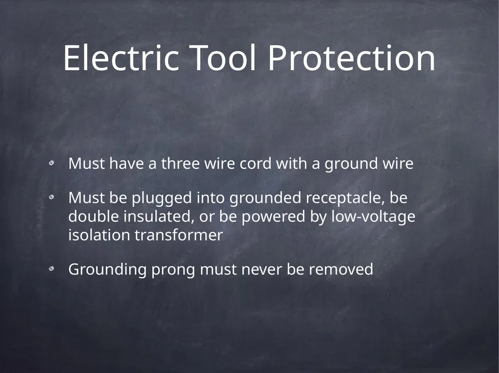 Hand & Power Tool Safety This material was - slide 16 of 37