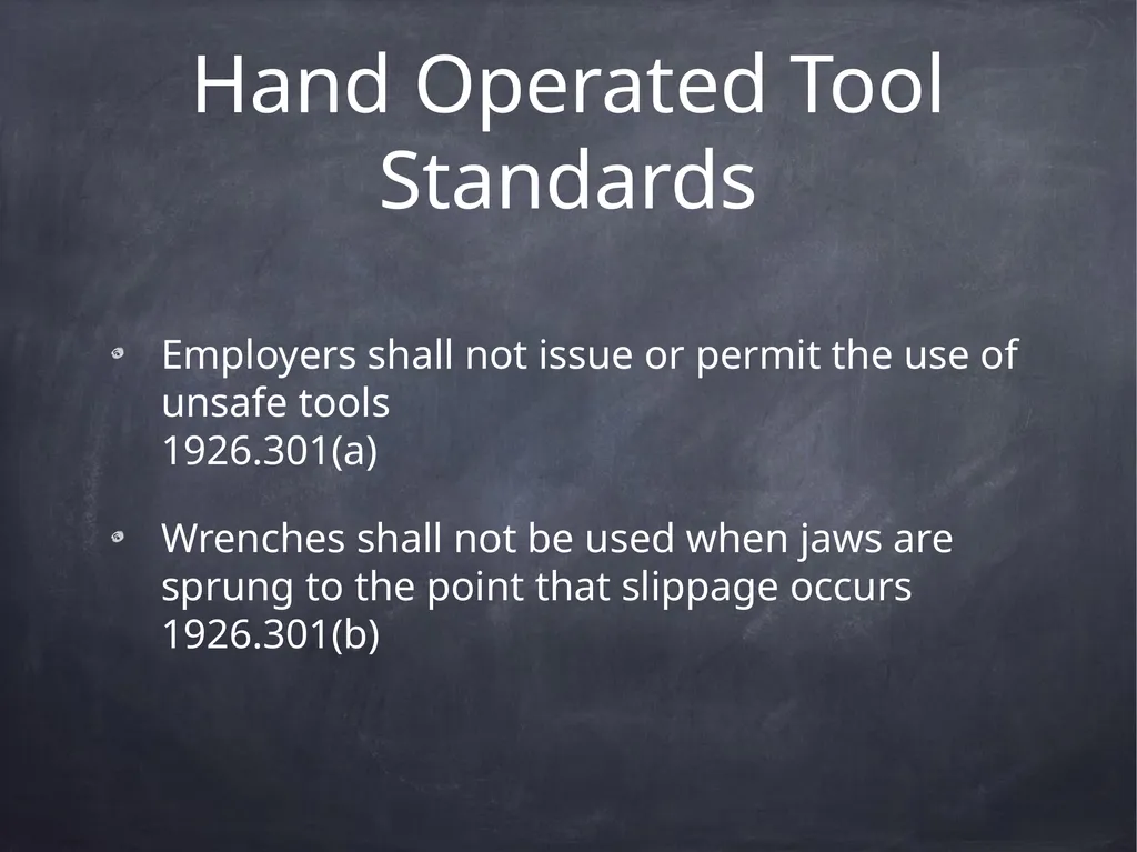 Hand & Power Tool Safety This material was - slide 7 of 37