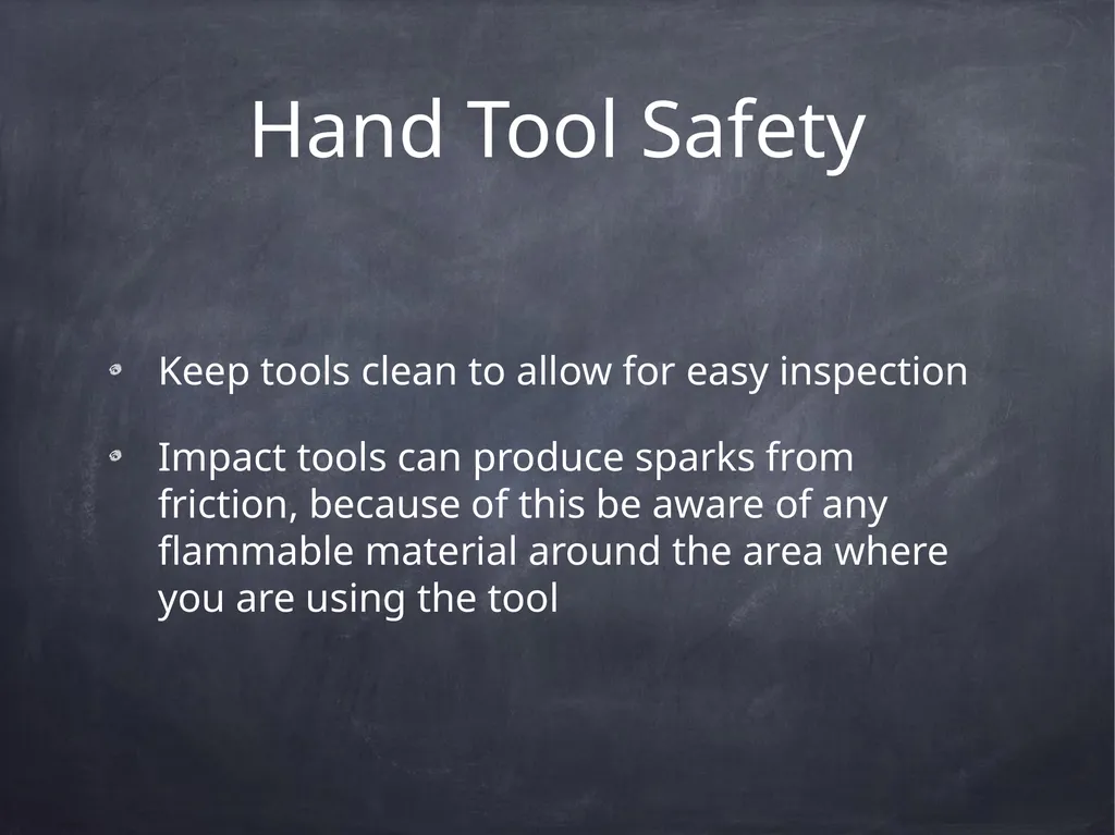Hand & Power Tool Safety This material was - slide 10 of 37